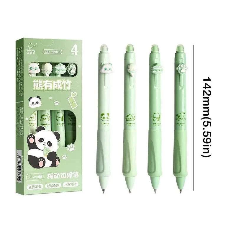 Löschbarer Stift 0.5 mm Neutralstift Cartoon Schwarz Blau Tinte Thermischer Radiergummi Presse Stift Bürobedarf