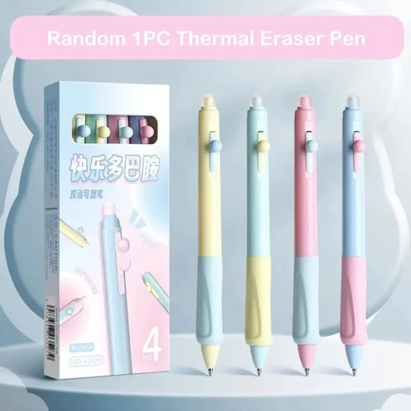 Löschbarer Stift 0.5 mm Neutralstift Cartoon Schwarz Blau Tinte Thermischer Radiergummi Presse Stift Bürobedarf