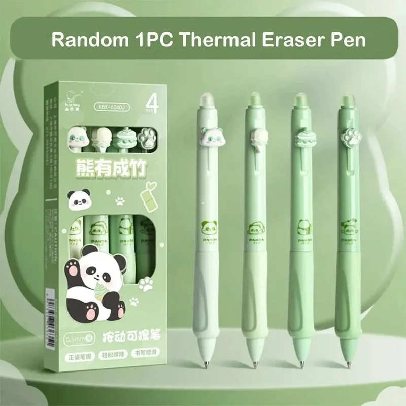 Löschbarer Stift 0.5 mm Neutralstift Cartoon Schwarz Blau Tinte Thermischer Radiergummi Presse Stift Bürobedarf
