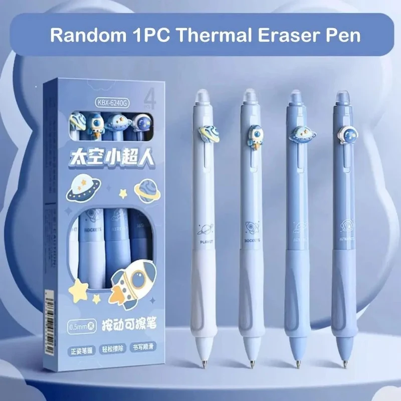 Löschbarer Stift 0.5 mm Neutralstift Cartoon Schwarz Blau Tinte Thermischer Radiergummi Presse Stift Bürobedarf