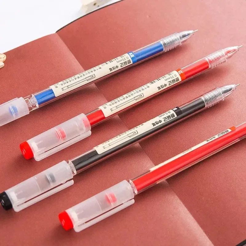 12 teile/los Japan Fine Point Stift 0.35mm Schwarz Blau Rot Tinte Gel Stift Kugelschreiber Schule Büro Student Writing Schreibwaren versorgung