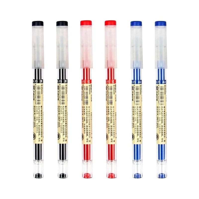 12 teile/los Japan Fine Point Stift 0.35mm Schwarz Blau Rot Tinte Gel Stift Kugelschreiber Schule Büro Student Writing Schreibwaren versorgung