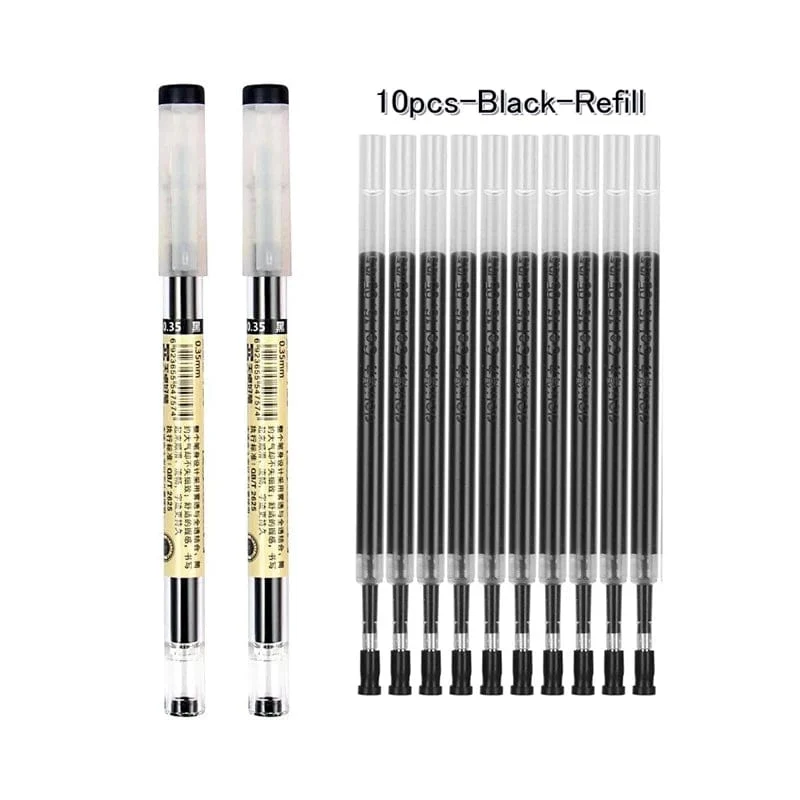 12 teile/los Japan Fine Point Stift 0.35mm Schwarz Blau Rot Tinte Gel Stift Kugelschreiber Schule Büro Student Writing Schreibwaren versorgung