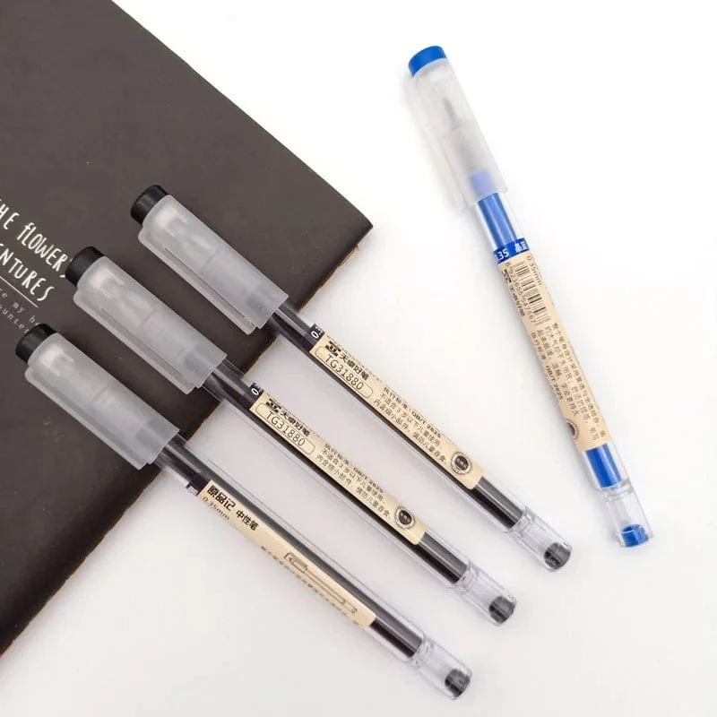 12 teile/los Japan Fine Point Stift 0.35mm Schwarz Blau Rot Tinte Gel Stift Kugelschreiber Schule Büro Student Writing Schreibwaren versorgung