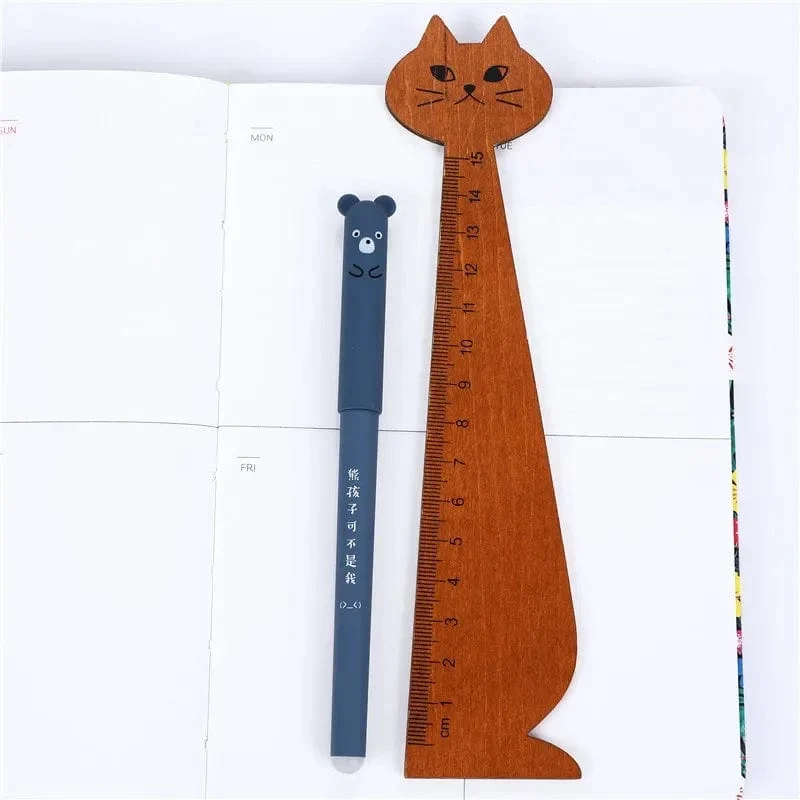 4 Stück/Set Kawaii Schwein Bär Katze Maus löschbarer Gelstift Schule Bürobedarf Schreibwaren Geschenk 0.35 mm blaue schwarze Tinte