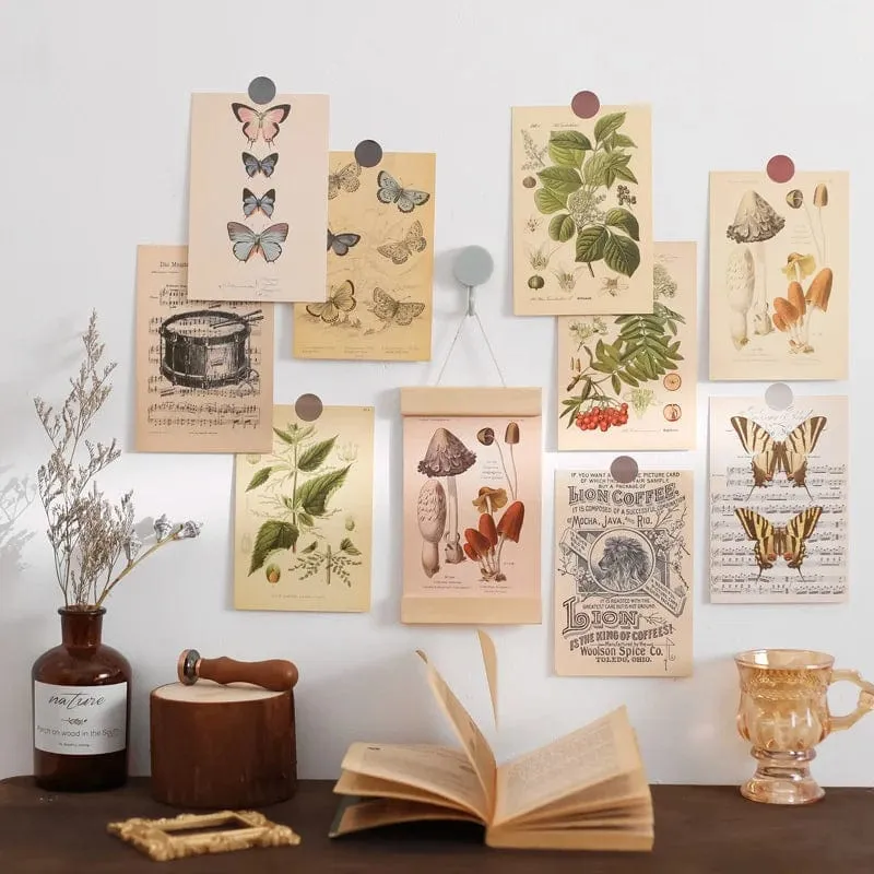 Ins Vintage Künstlerische Pflanze Schmetterling Dekorative Karte zimmer lustige Postkarten Hintergrund Wand Wohnkultur Foto Requisiten 30 Blätter