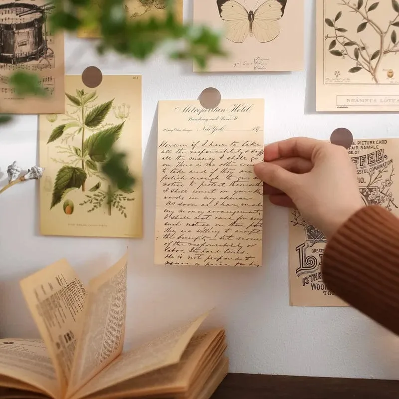 Ins Vintage Künstlerische Pflanze Schmetterling Dekorative Karte zimmer lustige Postkarten Hintergrund Wand Wohnkultur Foto Requisiten 30 Blätter