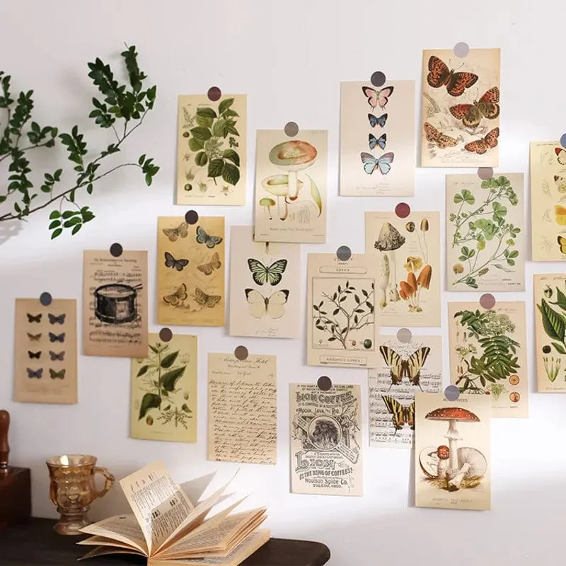 Ins Vintage Künstlerische Pflanze Schmetterling Dekorative Karte zimmer lustige Postkarten Hintergrund Wand Wohnkultur Foto Requisiten 30 Blätter