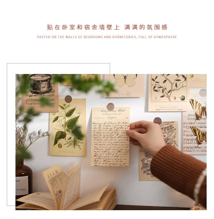 Ins Vintage Künstlerische Pflanze Schmetterling Dekorative Karte zimmer lustige Postkarten Hintergrund Wand Wohnkultur Foto Requisiten 30 Blätter