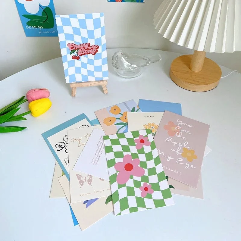 Ins Bunte Blume Tulpe Postkarten Niedliche Dekorative Karte Foto Requisiten DIY Hintergrund Home Decor Student Grußkarte 30 Blatt
