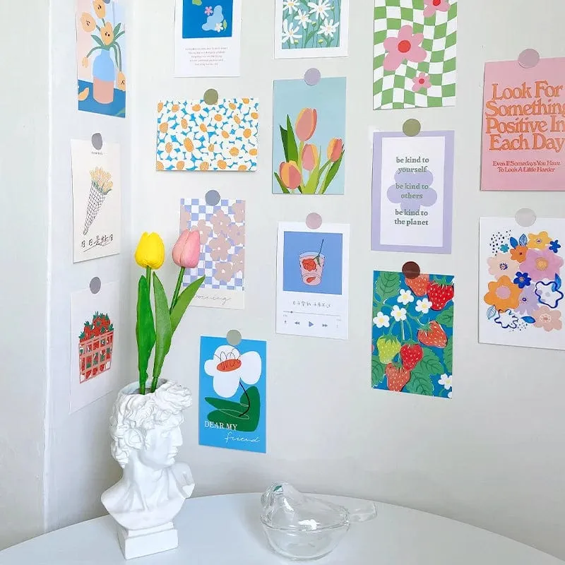 Ins Bunte Blume Tulpe Postkarten Niedliche Dekorative Karte Foto Requisiten DIY Hintergrund Home Decor Student Grußkarte 30 Blatt