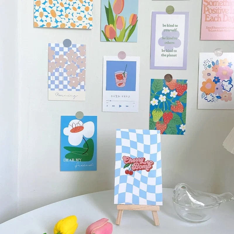 Ins Bunte Blume Tulpe Postkarten Niedliche Dekorative Karte Foto Requisiten DIY Hintergrund Home Decor Student Grußkarte 30 Blatt