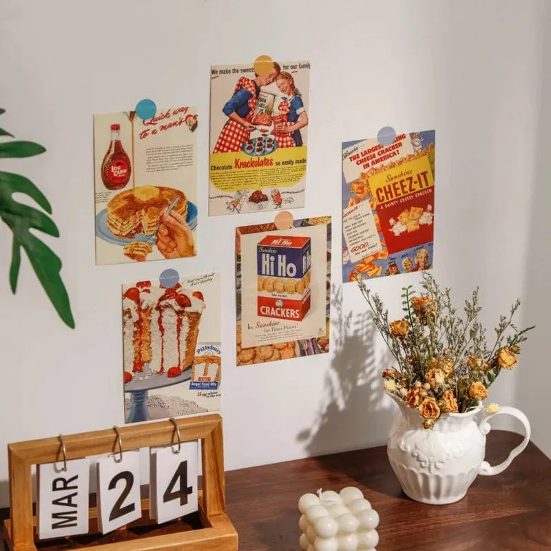 Ins Vintage Brot Alte Zeitungen Postkarten Süße Foto Requisiten Zimmer Hintergrund Wand DIY Dekorative Karte 30 Blatt Kostenloser Aufkleber