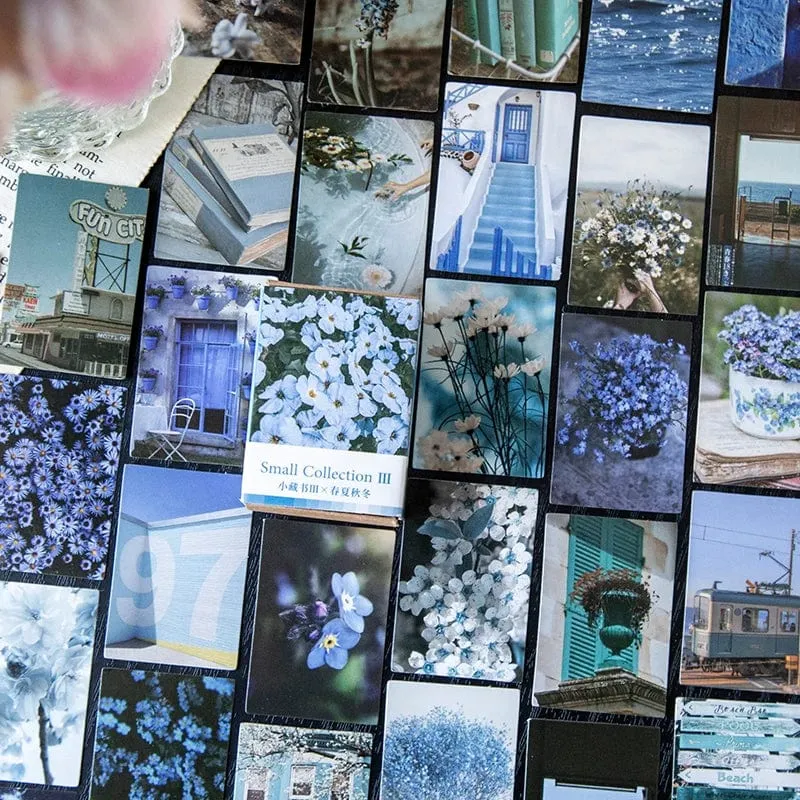 100 stücke Frühling Sommer Herbst Winter Kraftpapier Mini Grußkarte INS Blume Postkarte Briefumschlag Dekoration LOMO Karten