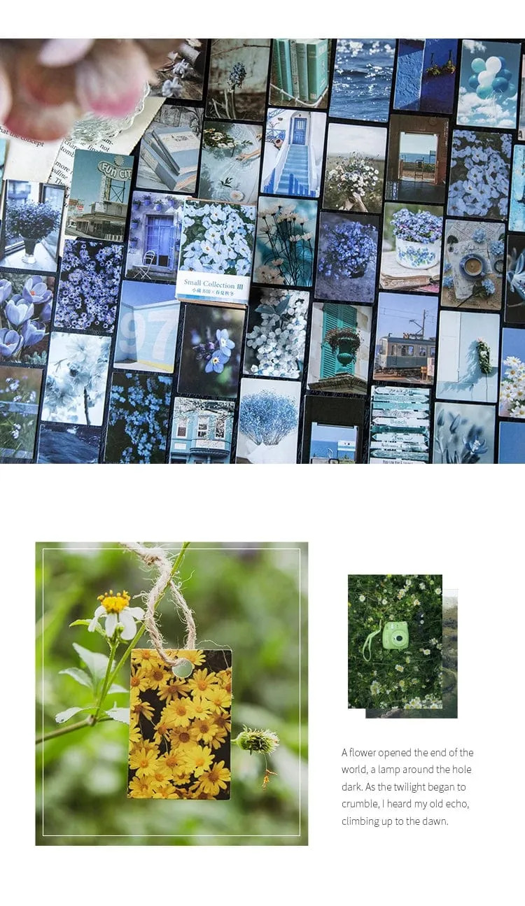 100 stücke Frühling Sommer Herbst Winter Kraftpapier Mini Grußkarte INS Blume Postkarte Briefumschlag Dekoration LOMO Karten