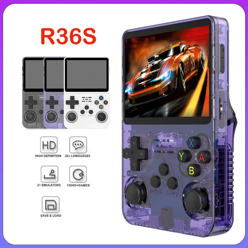 R36S Coole Handheld-Videospielkonsole Open Source Linux-System 3.5-Zoll-IPS-Bildschirm R35s Pro Tragbarer Taschen-Videoplayer Geschenk