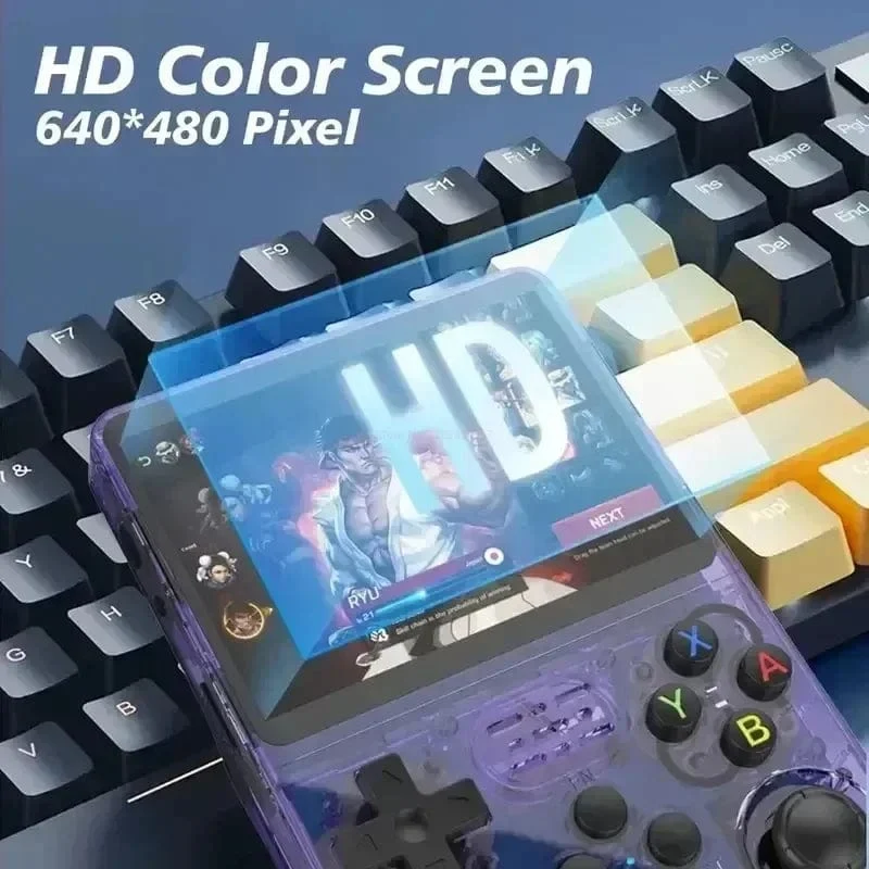 R36s neue Handheld-Spielkonsole Open Source Linux 3.5-Zoll-IPS-Bildschirm Handheld 128GB Videoplayer Weihnachtsgeschenk