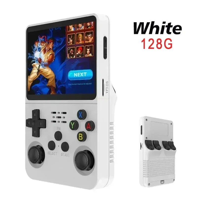 R36s neue Handheld-Spielkonsole Open Source Linux 3.5-Zoll-IPS-Bildschirm Handheld 128GB Videoplayer Weihnachtsgeschenk
