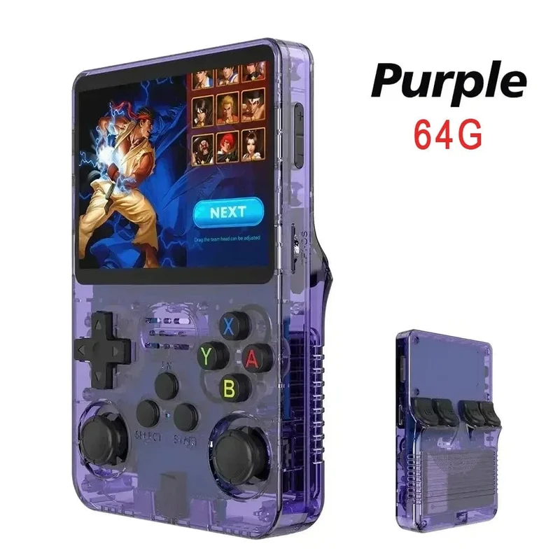 R36s neue Handheld-Spielkonsole Open Source Linux 3.5-Zoll-IPS-Bildschirm Handheld 128GB Videoplayer Weihnachtsgeschenk