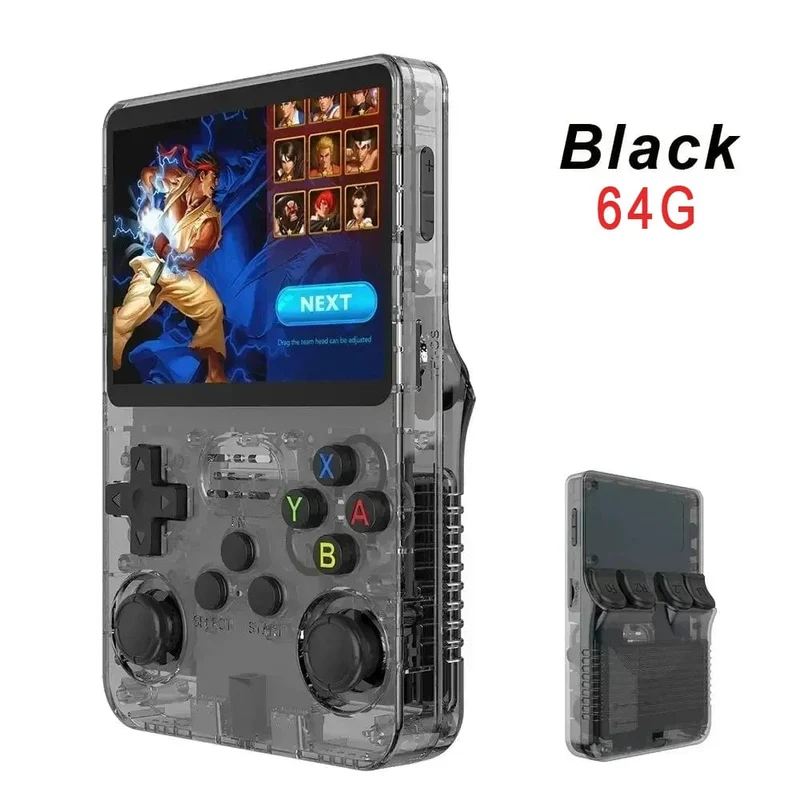 R36s neue Handheld-Spielkonsole Open Source Linux 3.5-Zoll-IPS-Bildschirm Handheld 128GB Videoplayer Weihnachtsgeschenk
