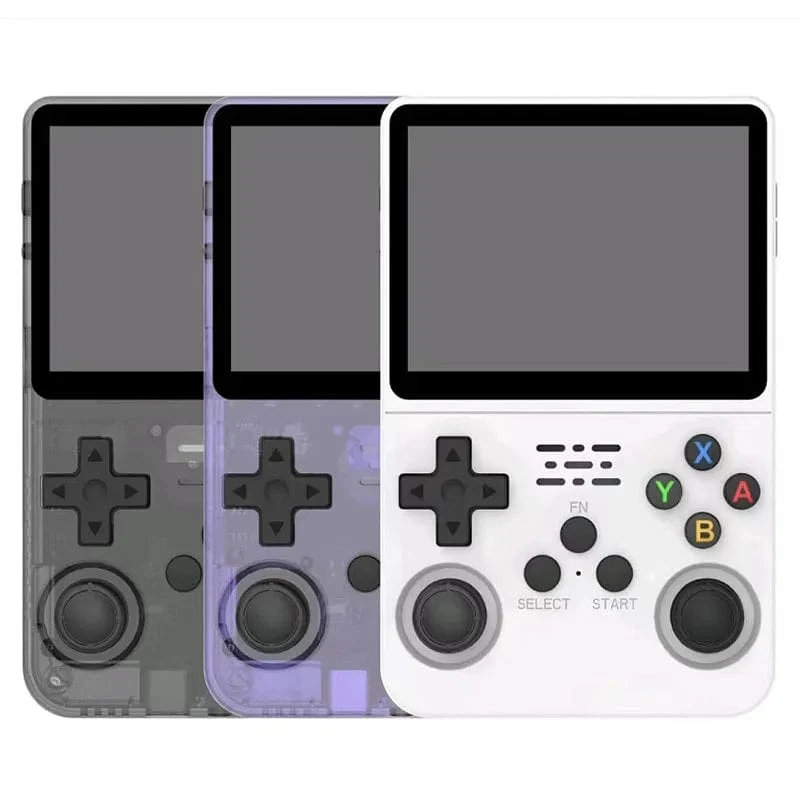 R36S Handheld-Spielkonsole R35s Plus Videospielkonsole Linux-System 3.5-Zoll-IPS-Bildschirm Tragbarer Taschen-Videoplayer 64 GB Spiele