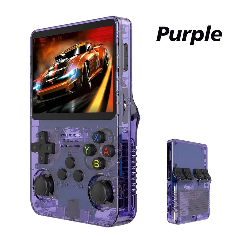 R36S Handheld-Spielkonsole R35s Plus Videospielkonsole Linux-System 3.5-Zoll-IPS-Bildschirm Tragbarer Taschen-Videoplayer 64 GB Spiele