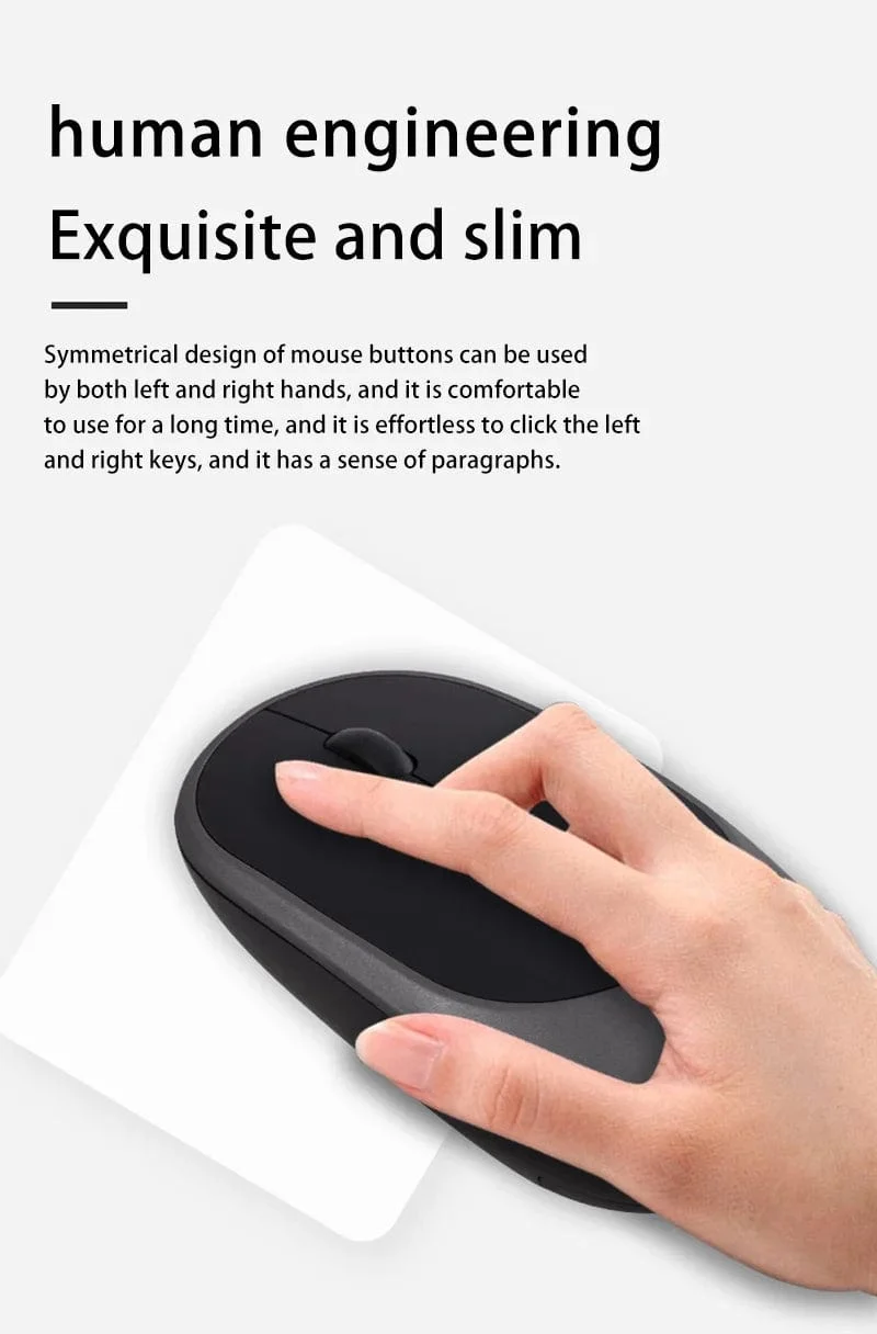 Xiaomi Drahtlose Maus Bluetooth-kompatibel 2.4G Stille Mäuse Einstellbare DPI Ergonomisches Design USB Aufladbare Gaming Büro Maus