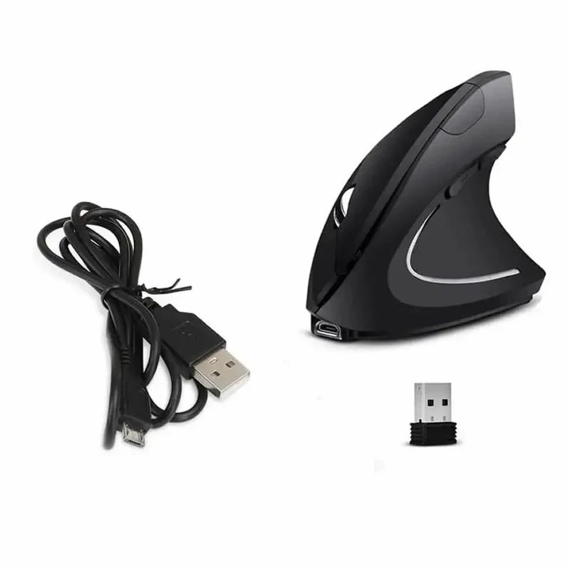 Vertikale ergonomische Gaming-Maus, kabellos, wiederaufladbar, Gamer-Maus-Kit, optische 2.4-GHz-Maus, Computer-PC-Laptop-Desktop-USB-Mäuse