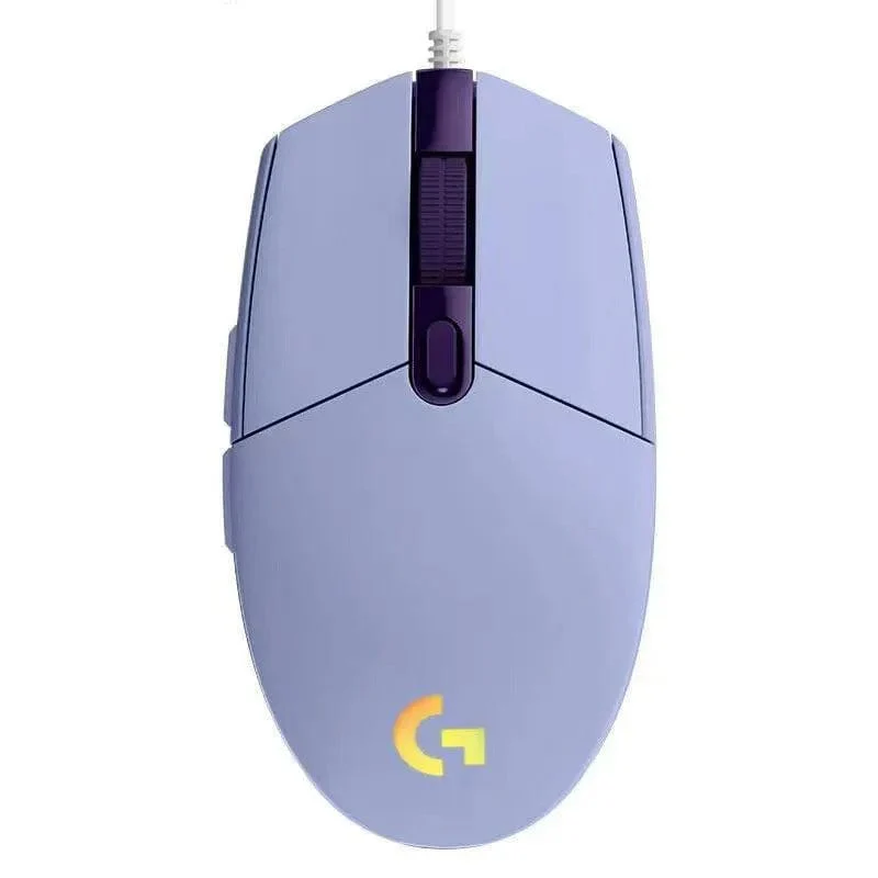 Logitech G102 Maus, kabelgebundene USB-Gaming-Maus, 8000 DPI, Regenbogen-Bildschirm mit optischem Effekt, für PC/Mac-Computer und Laptop