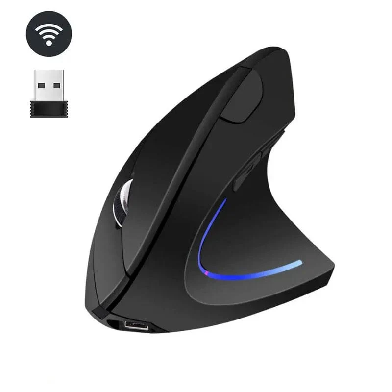 2.4G Drahtlose Maus Vertikale Spiel Maus Ergonomische 1600DPI PC Laptop Büro Mini Spiel Maus