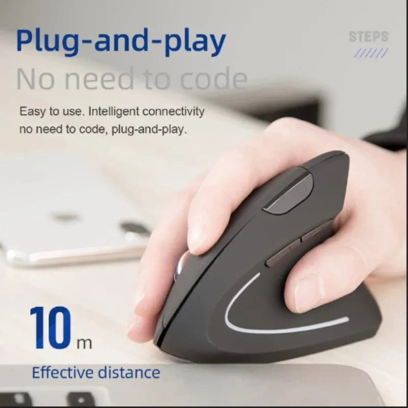 2.4G Drahtlose Maus Vertikale Spiel Maus Ergonomische 1600DPI PC Laptop Büro Mini Spiel Maus