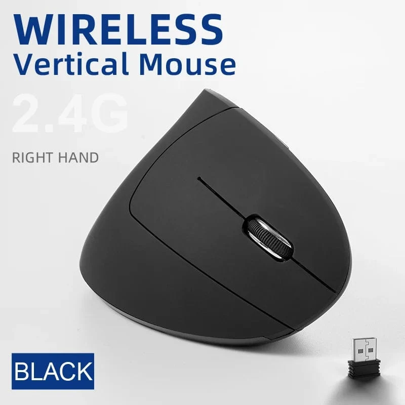 2.4G Drahtlose Maus Vertikale Spiel Maus Ergonomische 1600DPI PC Laptop Büro Mini Spiel Maus