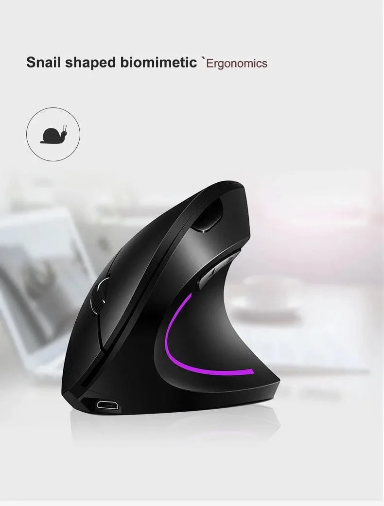 2.4G Drahtlose Maus Vertikale Spiel Maus Ergonomische 1600DPI PC Laptop Büro Mini Spiel Maus