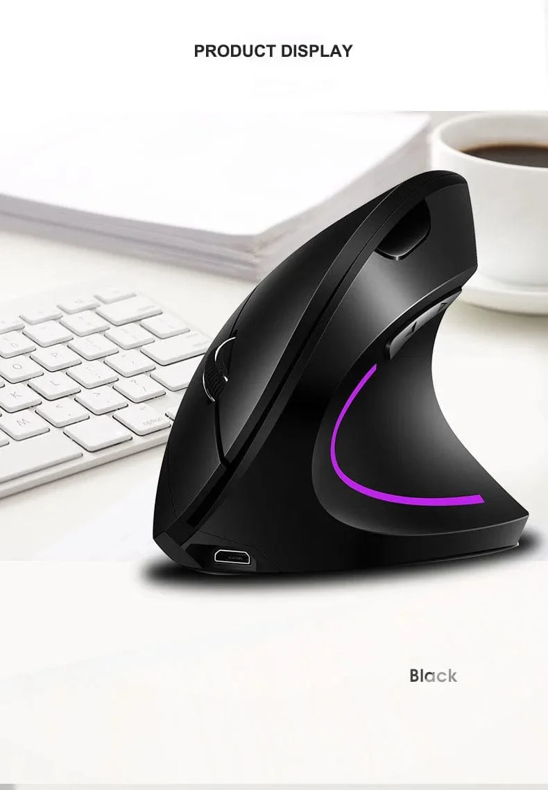 2.4G Drahtlose Maus Vertikale Spiel Maus Ergonomische 1600DPI PC Laptop Büro Mini Spiel Maus