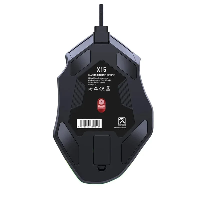 12800DPI Freigewicht-Makro-RGB-Gaming-Maus 12 programmierbare Tasten Spielmaus RGB-Licht Max bis zu 6 Stufen Für PC Mac Gun PUBG Laptop