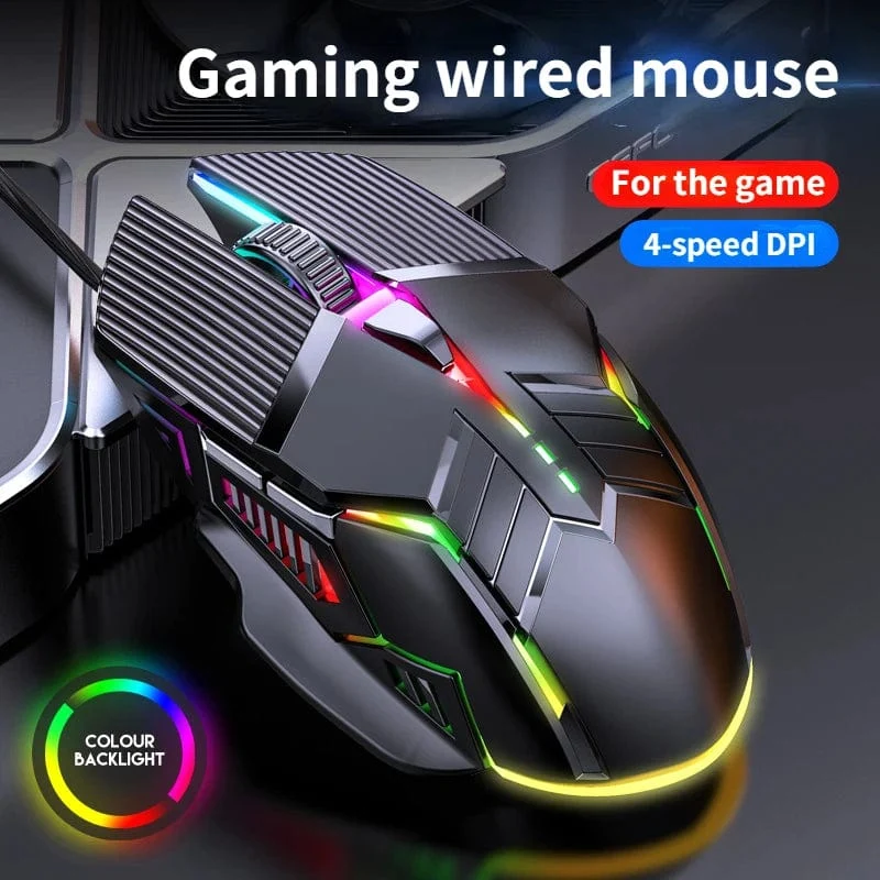 3200DPI Ergonomische kabelgebundene Gaming-Maus USB-Maus Gaming RGB Mause Gamer Maus 6 Tasten LED Stille Mäuse für PC Laptop Computer