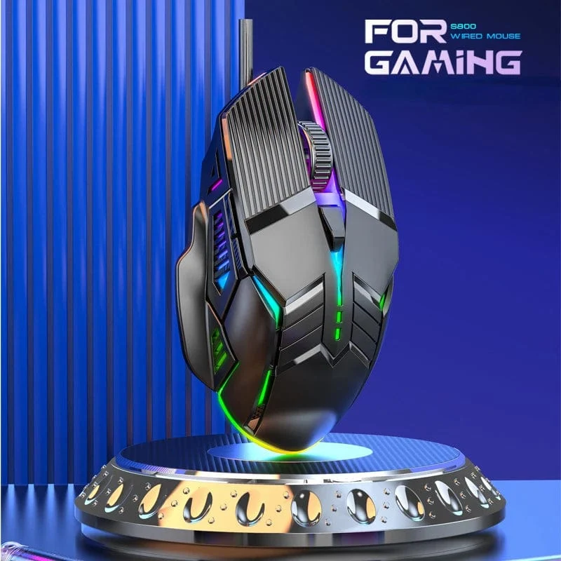 3200DPI Ergonomische kabelgebundene Gaming-Maus USB-Maus Gaming RGB Mause Gamer Maus 6 Tasten LED Stille Mäuse für PC Laptop Computer