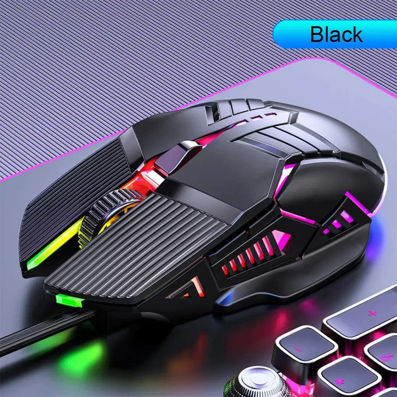 3200DPI Ergonomische kabelgebundene Gaming-Maus USB-Maus Gaming RGB Mause Gamer Maus 6 Tasten LED Stille Mäuse für PC Laptop Computer