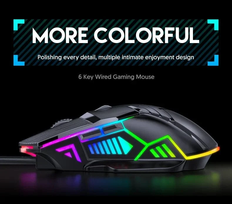 3200DPI Ergonomische kabelgebundene Gaming-Maus USB-Maus Gaming RGB Mause Gamer Maus 6 Tasten LED Stille Mäuse für PC Laptop Computer