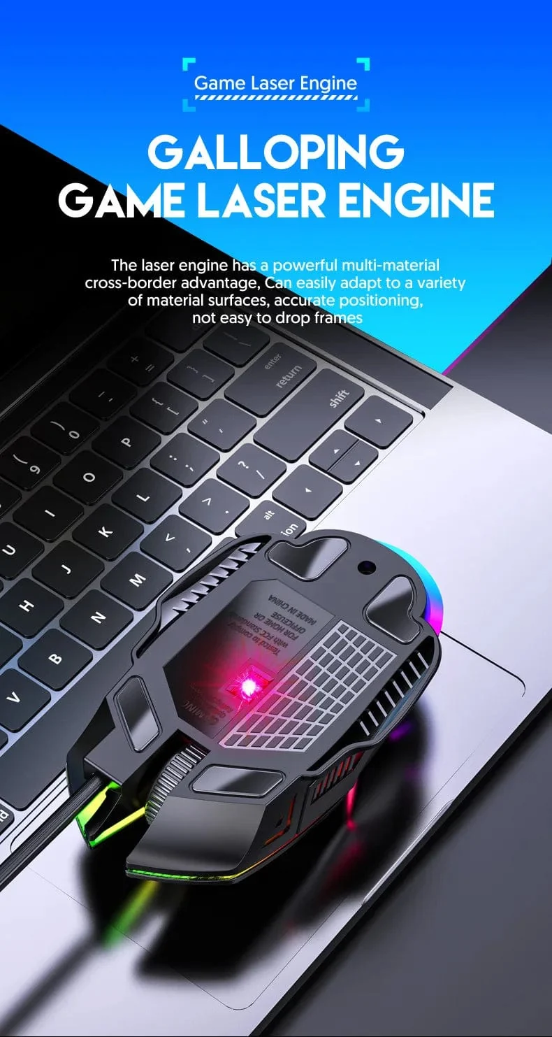 3200DPI Ergonomische kabelgebundene Gaming-Maus USB-Maus Gaming RGB Mause Gamer Maus 6 Tasten LED Stille Mäuse für PC Laptop Computer