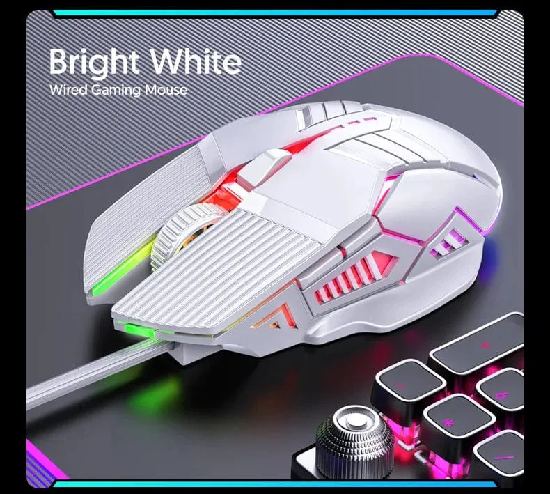 3200DPI Ergonomische kabelgebundene Gaming-Maus USB-Maus Gaming RGB Mause Gamer Maus 6 Tasten LED Stille Mäuse für PC Laptop Computer
