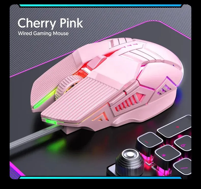 3200DPI Ergonomische kabelgebundene Gaming-Maus USB-Maus Gaming RGB Mause Gamer Maus 6 Tasten LED Stille Mäuse für PC Laptop Computer