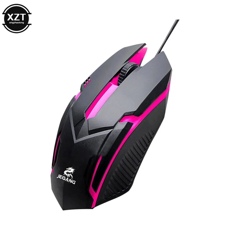 Kabelgebundene Mini-Gaming-Maus mit USB-Anschluss, 1000 DPI, optisch, 3 Tasten, RGB, kabelgebundene USB-Maus, Mäuse für PC, Desktop, Laptop, Computer, Gamer