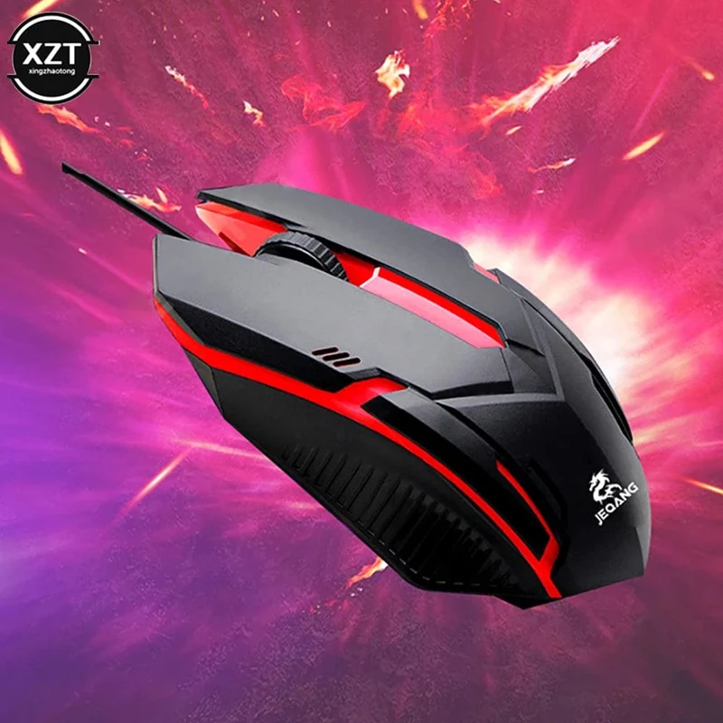Kabelgebundene Mini-Gaming-Maus mit USB-Anschluss, 1000 DPI, optisch, 3 Tasten, RGB, kabelgebundene USB-Maus, Mäuse für PC, Desktop, Laptop, Computer, Gamer