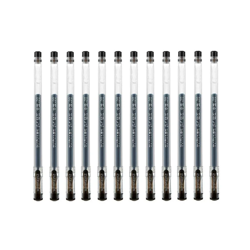 12 Teile/satz 0.38mm Großraum-Gelstift mit Diamantspitze Schwarz/Blau/Rot Tinte Prüfung Unterzeichnung Schreiben Schule Bürobedarf