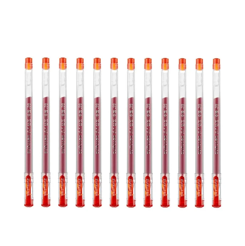 12 Teile/satz 0.38mm Großraum-Gelstift mit Diamantspitze Schwarz/Blau/Rot Tinte Prüfung Unterzeichnung Schreiben Schule Bürobedarf