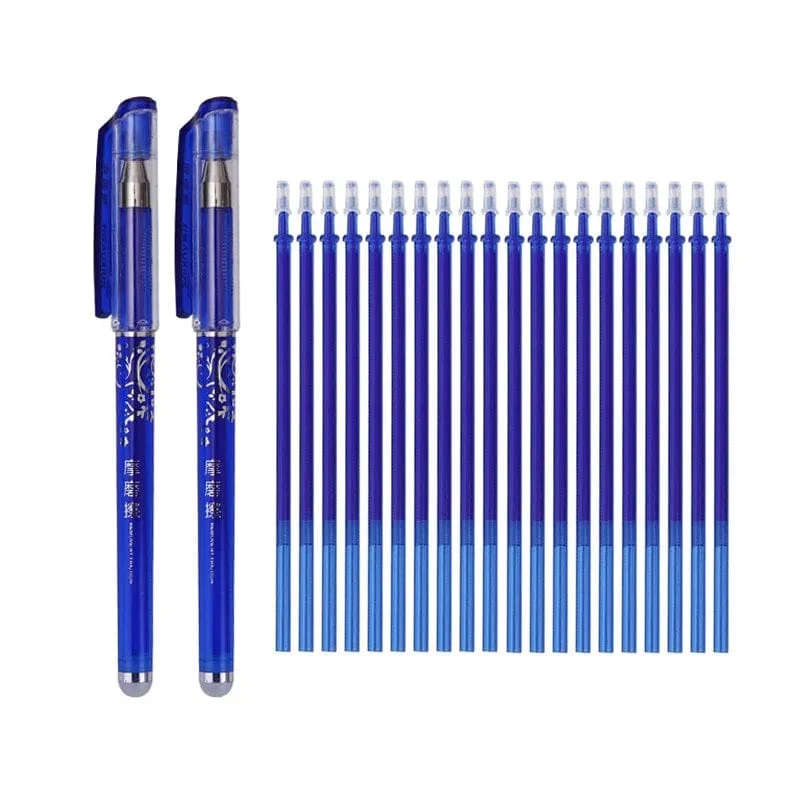 0.5 mm löschbares Gelstift-Set, Schwarz, Blau, Rot, Tintennachfüllstange, Kawaii-Stifte, waschbarer Griff, Schulbürobedarf, Schreibutensilien
