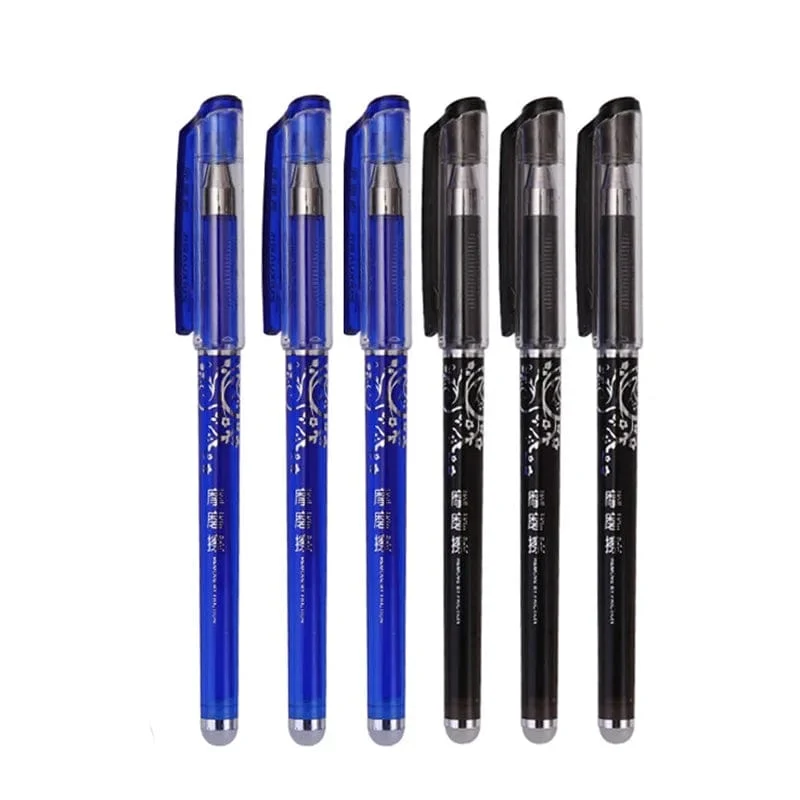 0.5 mm löschbares Gelstift-Set, Schwarz, Blau, Rot, Tintennachfüllstange, Kawaii-Stifte, waschbarer Griff, Schulbürobedarf, Schreibutensilien