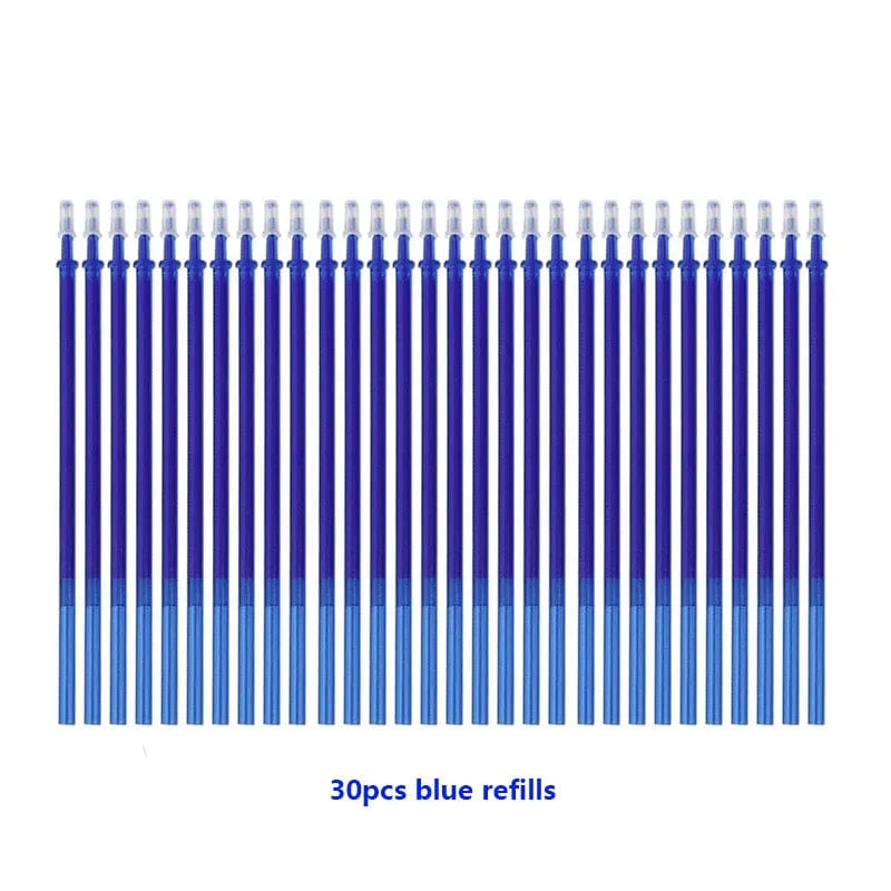 0.5 mm löschbares Gelstift-Set, Schwarz, Blau, Rot, Tintennachfüllstange, Kawaii-Stifte, waschbarer Griff, Schulbürobedarf, Schreibutensilien