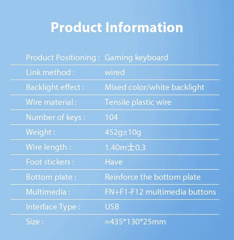 K500 Kabelgebundene Tastatur Büro-Gaming-Tastatur für Windows- und iOS-Computer-Laptops 104 Tasten Mechanische Sensation-Membrantastaturen